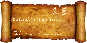 Kolcsár Evelina névjegykártya